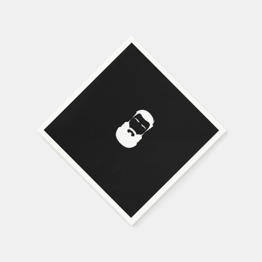 Weißer Bart Papier Napkins Serviette (Ecke)