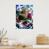 Weißer Bart Poster (Küche)