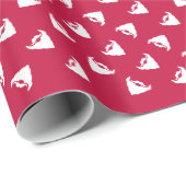 Weißer Bart und Schnurrbart/Schnurrbart Geschenkpapier (Rolleneckpunkt)