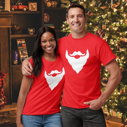 Weißer Bart und Schnurrbart/Schnurrbart T - Shirt