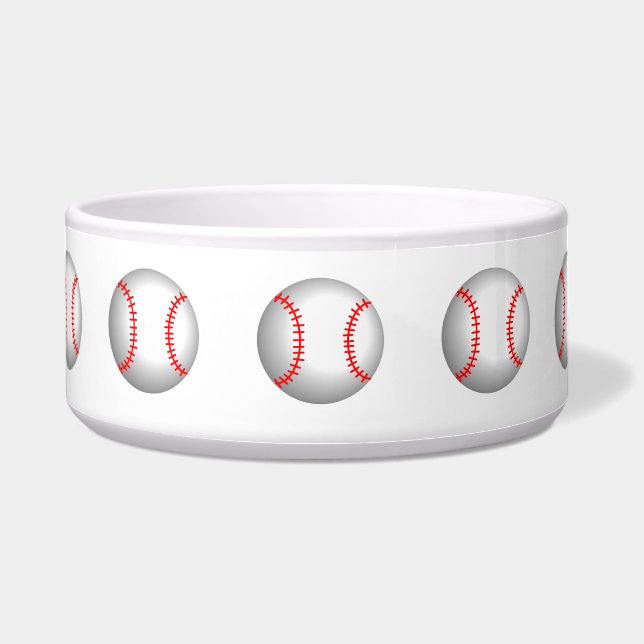 Weißer Baseball-rotes Nähen Napf (Vorderseite)