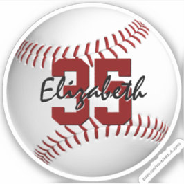 weißer Baseball-Softball Aufkleber