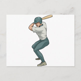 weißer Baseballspieler Postkarte
