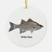 Weißer Bass Keramik Ornament (Vorne)