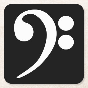 Weißer Bass Rechteckiger Pappuntersetzer