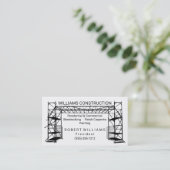 Weißer Bau des Baugerüst-Schwarz-| der Malerei-| Visitenkarte (Stehend Vorderseite)