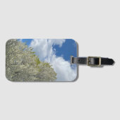 Weißer Baum Blauer Himmel Wolken Foto Gepäckanhänger (Vorderseite (Horizontal))