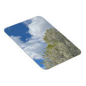 Weißer Baum Blauer Himmel Wolken Foto Magnet (Rechte Seite)