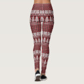 Weißer Baum und Schneeflocken-Leggings Leggings (Rückseite)
