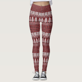 Weißer Baum und Schneeflocken-Leggings Leggings