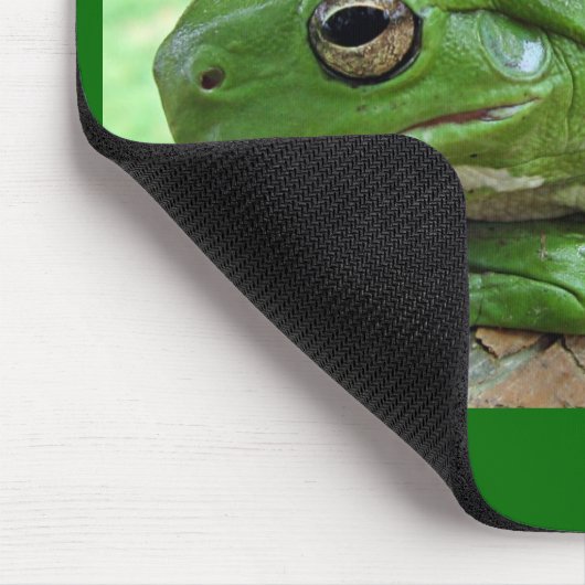 Weißer Baumfrosch - Litoria caerulea Mousepad (Ecke)