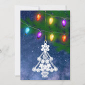 Weißer Baumschmuck Vintage-Lichter Vorlage (Vorderseite)