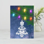 Weißer Baumschmuck Vintage-Lichter Vorlage (Stehend Vorderseite)