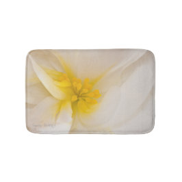 Weißer Begonia Badematte