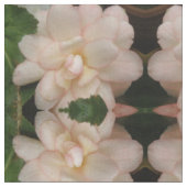 Weißer Begonia Blume Gemustertes Gewebe Stoff (Nahaufnahme)