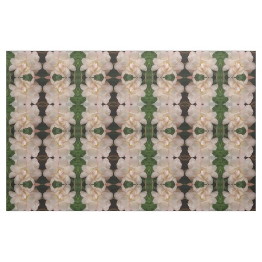 Weißer Begonia Blume Gemustertes Gewebe Stoff (Fat Quarter (45,7 x 55,9 cm))