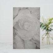 Weißer Begonia Briefpapier (Stehend Vorderseite)
