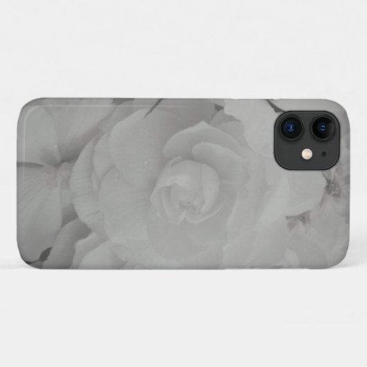 Weißer Begonia Case-Mate iPhone Hülle (Rückseite (Horizontal))
