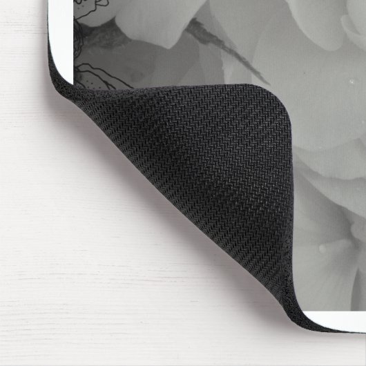 Weißer Begonia Mousepad (Ecke)