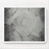Weißer Begonia Mousepad (Vorne)