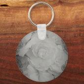 Weißer Begonia Schlüsselanhänger (Vorderseite)