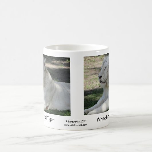 Weißer bengalischer Tiger Kaffeetasse (Mittel)