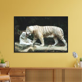 Weißer Bengalischer Tiger ummantelt Leinwanddruck (Insitu (Wohnzimmer))