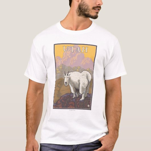 Weißer Berg GoatUtah T-Shirt (Vorderseite)
