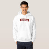 Weißer Bezirk "#HASHTAG#" Hoodie (Vorne ganz)