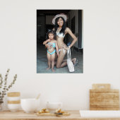 Weißer Bikini und kleines Girl-Poster Poster (Küche)