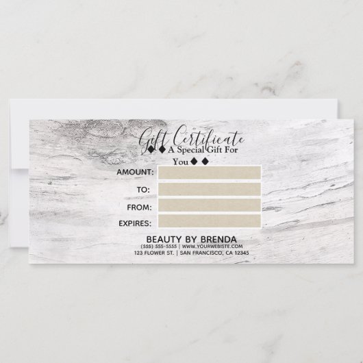 Weißer Birkenbaum Holz rustikale Farm Geschenkguts (Rückseite)