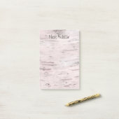 Weißer Birkenbaum Holz Rustikaler Stall Personalis Post-it Klebezettel (Auf Schreibtisch)