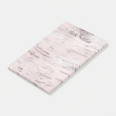 Weißer Birkenbaum Holz Rustikaler Stall Personalis Post-it Klebezettel (angewinkelt)