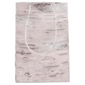 Weißer Birkenbaum Holz Rustikaler Wald Woods Woods Mittlere Geschenktüte (Vorderseite)