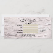 Weißer Birkenbaum Holz Rustikales Geschenkzertifik (Rückseite)