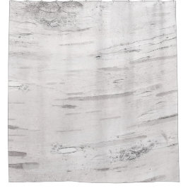 Weißer Birkenholz Rustikaler Landhaus Stall Duschvorhang