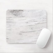 Weißer Birkenholz Rustikaler Landhaus Stall Mousepad (Mit Mouse)