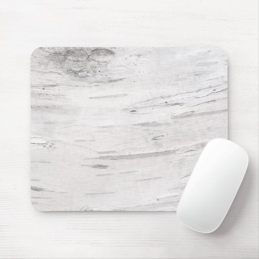 Weißer Birkenholz Rustikaler Landhaus Stall Mousepad (Mit Mouse)