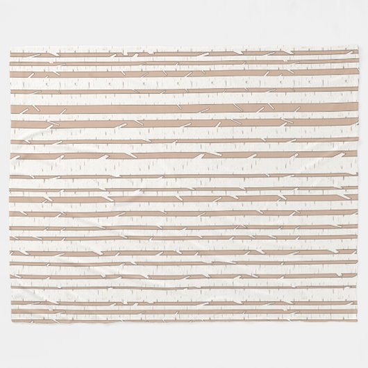 Weißer Birkenwald Fleecedecke (Vorderseite (Horizontal))