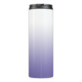 Weißer bis Periwinkle-Farbverlauf Thermosbecher (Rückseite)