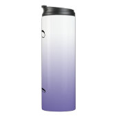 Weißer bis Periwinkle-Farbverlauf Thermosbecher (Nach rechts gedreht)