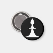 weißer Bischof (Sie brauchen 2) Magnet (Vorderseite/Rückseite)