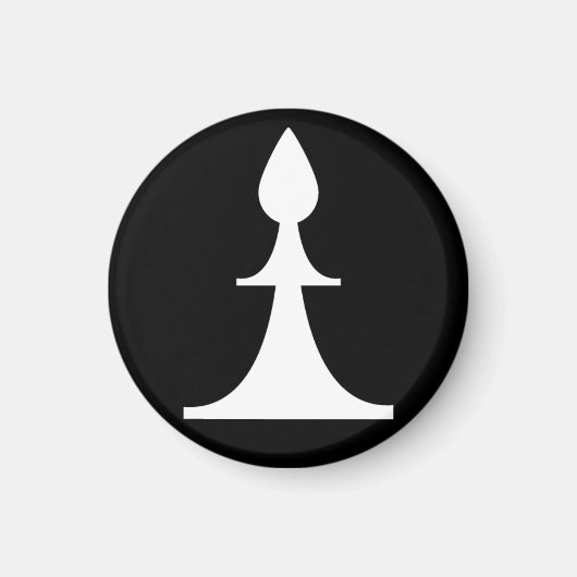 weißer Bischof (Sie brauchen 2) Magnet (Vorne)