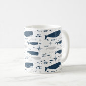 WEISSER BLAU MIT TEXTURE KAFFEETASSE (VorderseiteRechts)