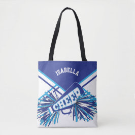 Weißer, Blau-und Baby-Blau-Cheerleader-Entwurf Tasche