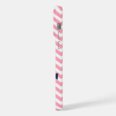 Weißer Blau und Rosa Zigzag Muster Anker iPhone Hülle (Linke Seite)