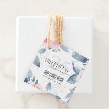 WEISSER BLAUER BLUE FLORAL 25 JEDER ALTER GEBURTST