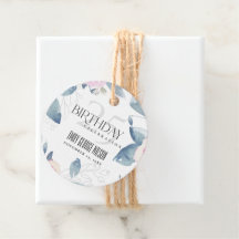 WEISSER BLAUER BLUE FLORAL 25 JEDER ALTER GEBURTST