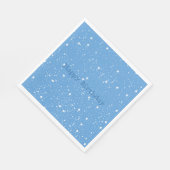 Weißer blauer Himmel der Sterne Geburtstag Serviette (Ecke)