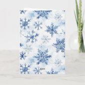 Weißer blauer Lebkuchenmann-Keks Weihnachten  Karte (Rückseite)